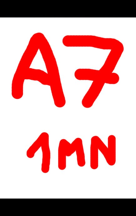 A7 (74X105mm) drawing on demand - 1 minute work spent on it